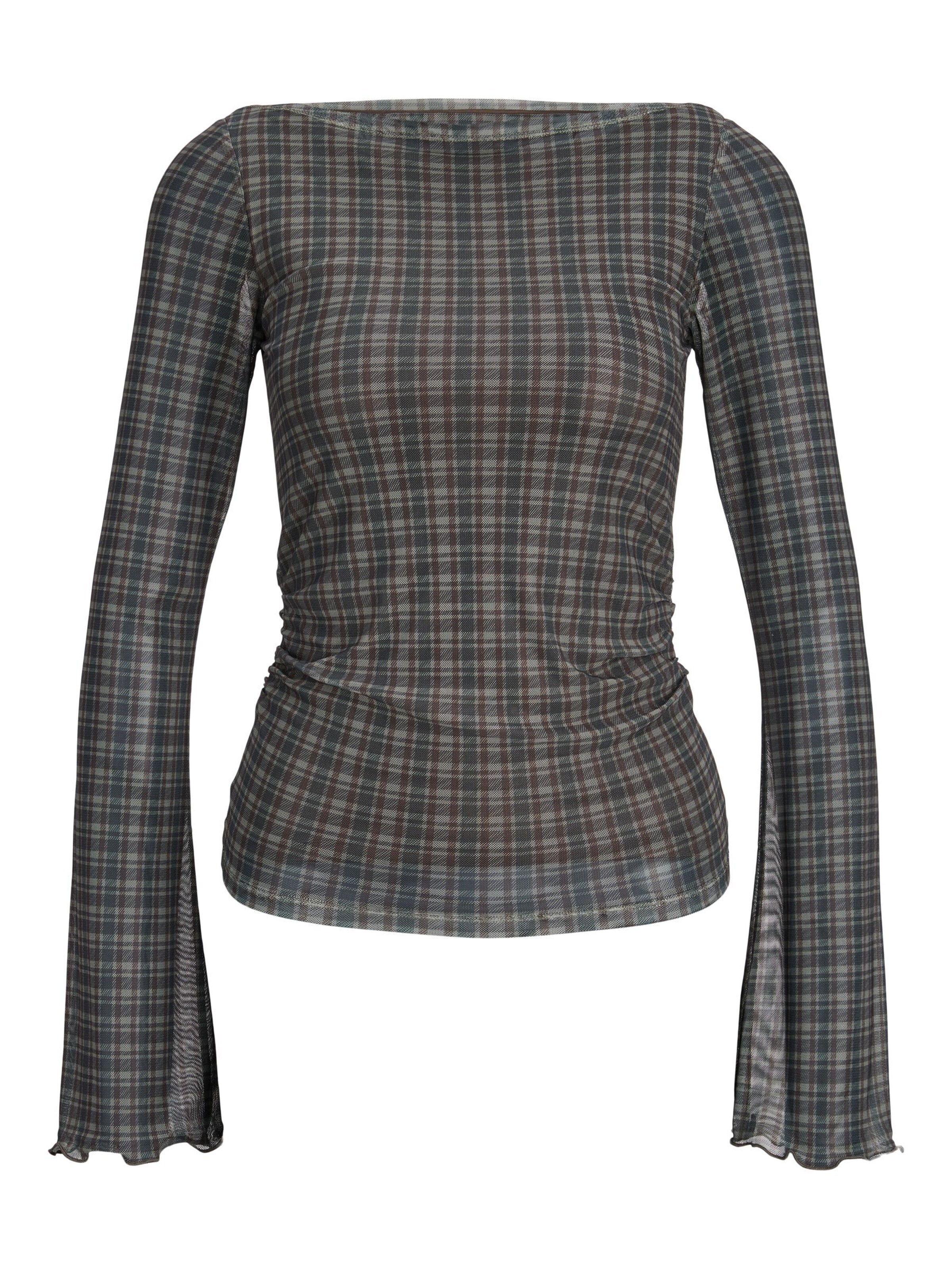 JJXX Shirt 'JXMinna' in S in Dark brown / Grey / Dark grey, Item view