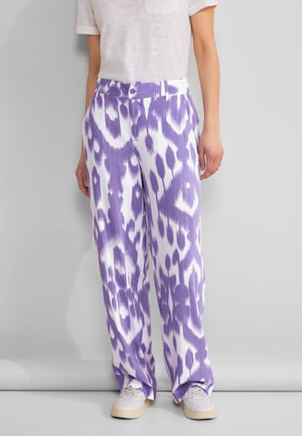 STREET ONE Wide leg Pants in Purple