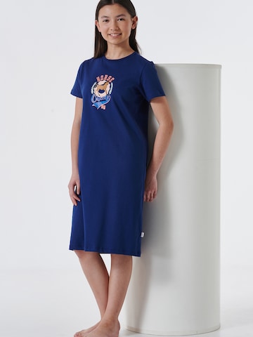 SCHIESSER Nightgown ' Horse World ' in Blue