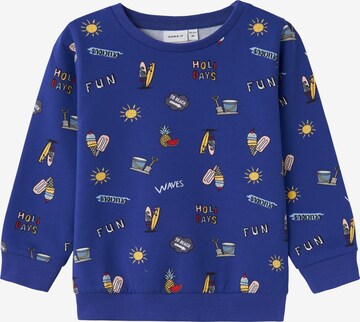 NAME IT Sweatshirt 'FREJ' in Blauw: voorkant