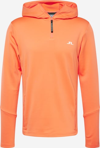 J.Lindeberg Sportsweatshirt 'Aerial' in Oranje: voorkant