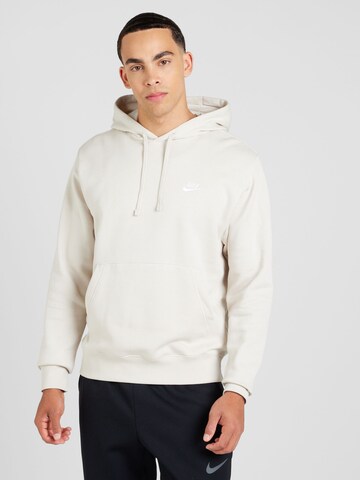 Coupe regular Sweat-shirt 'Club Fleece' Nike Sportswear en marron : devant