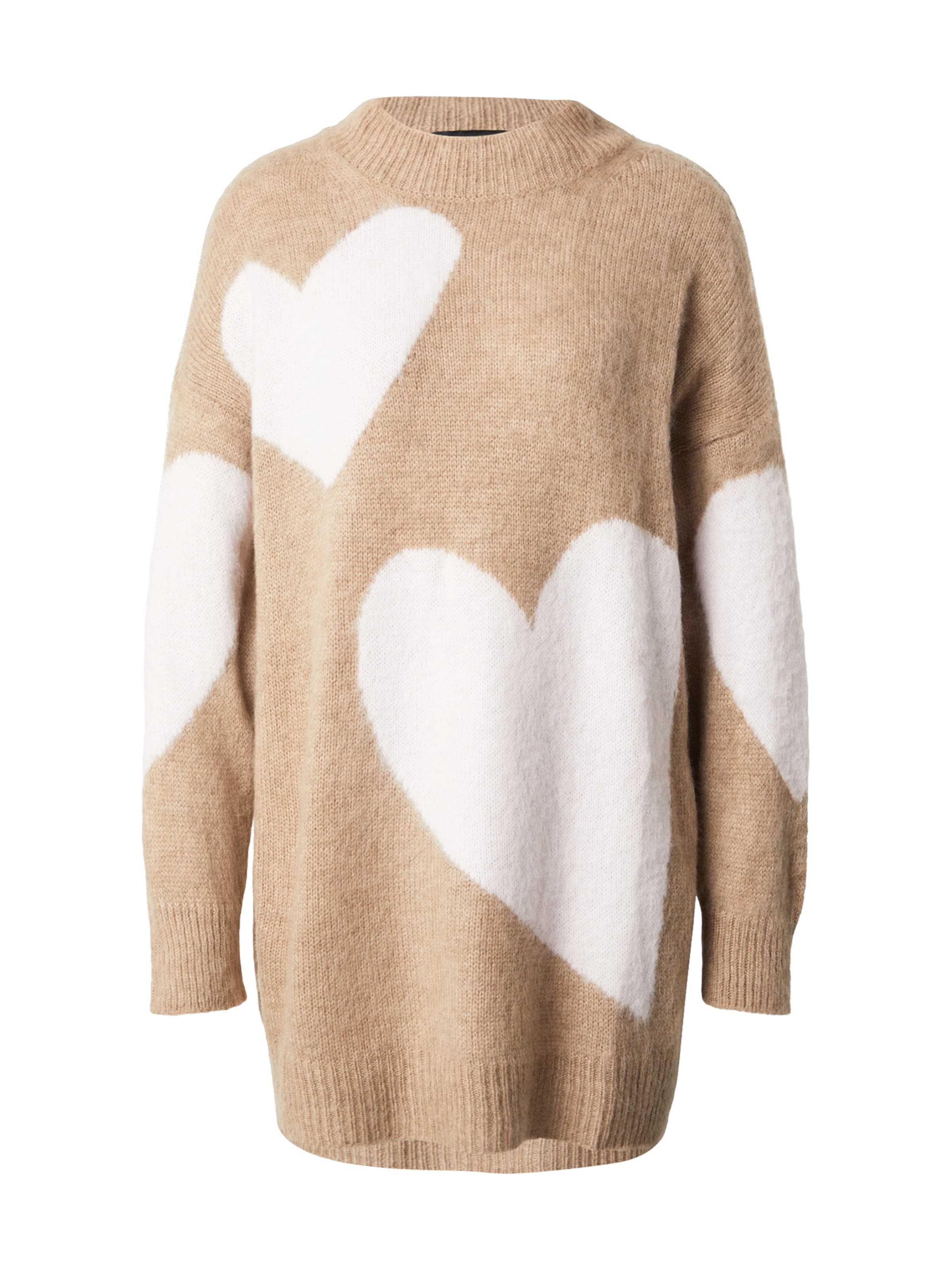 Pullover 'Big Hearts' di miss goodlife in beige: frontale