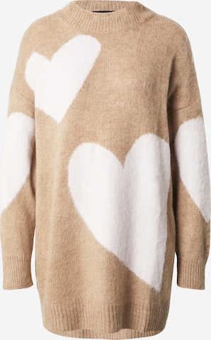 miss goodlife Neulepaita 'Big Hearts' värissä beige: etupuoli