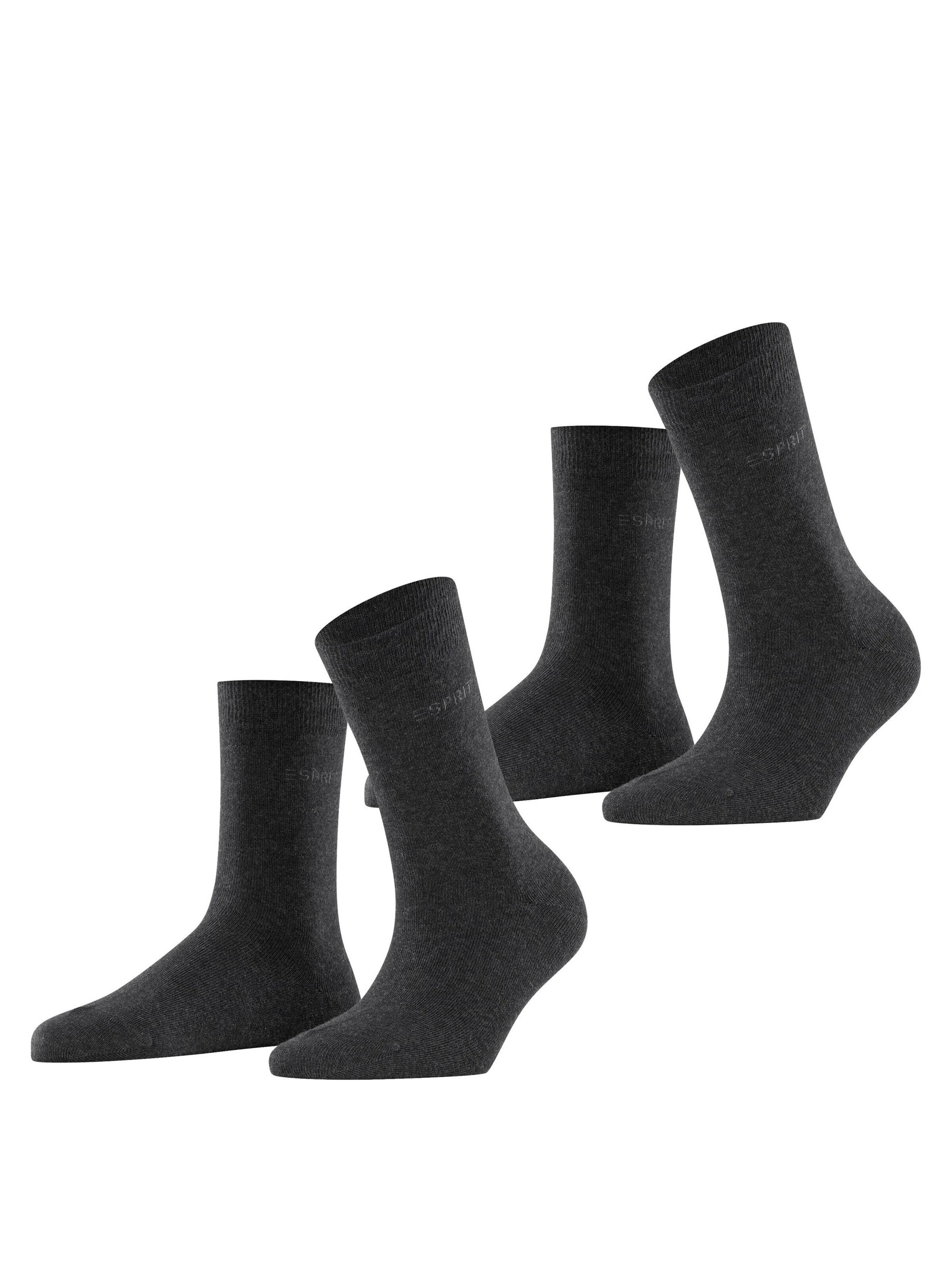 ESPRIT Socken 'Uni 2-Pack'‌‌‌‌ in Grau: Vorderseite