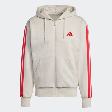 ADIDAS SPORTSWEAR Zip-Up Hoodie in Beige: front