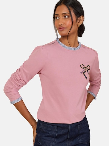 love & roses Shirt in Roze: voorkant