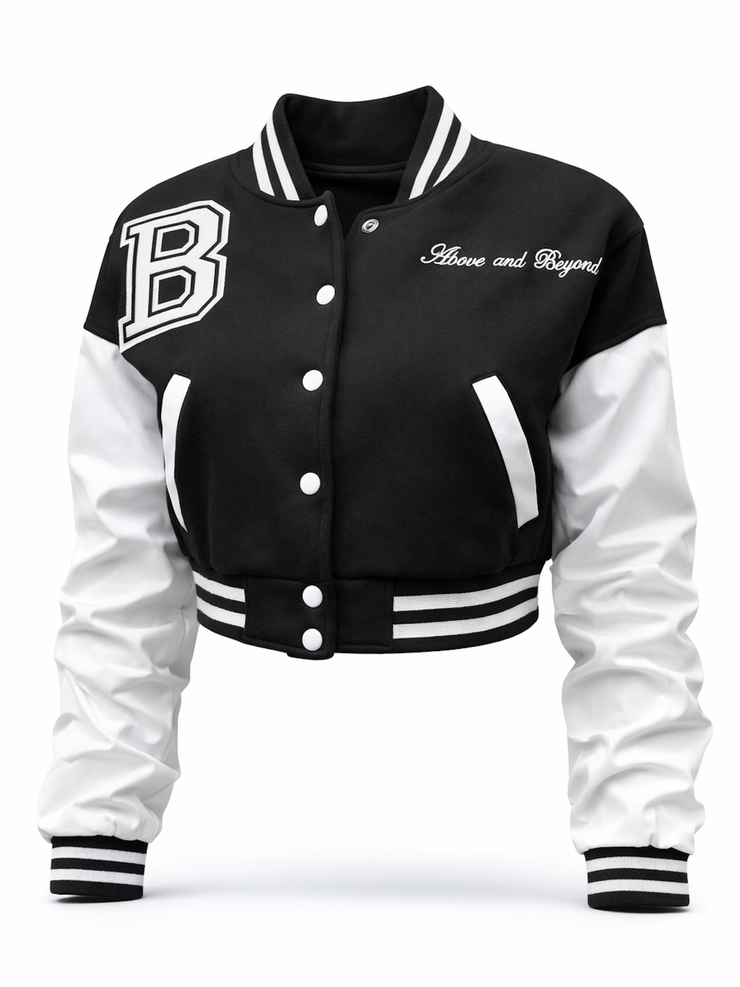 Worldclassca Between-Season Jacket 'Crop College Bomber Jacket' in Black, Item view