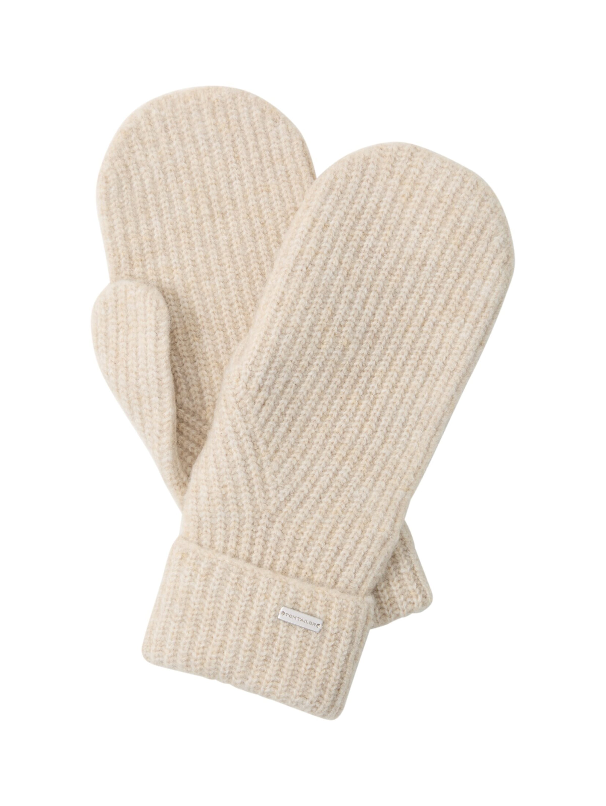 TOM TAILOR Mittens in Beige: front