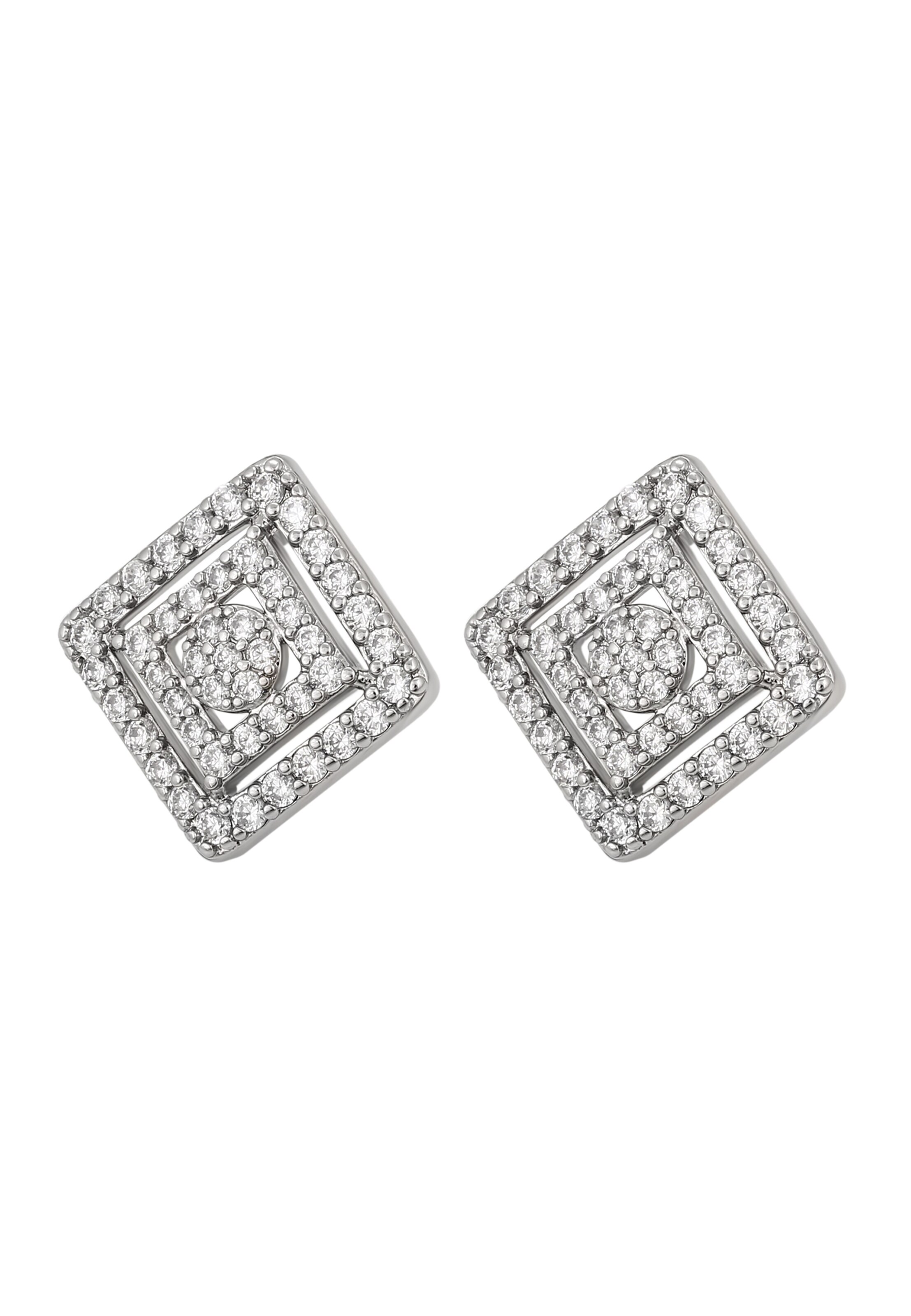 faina Earrings in Silver: front