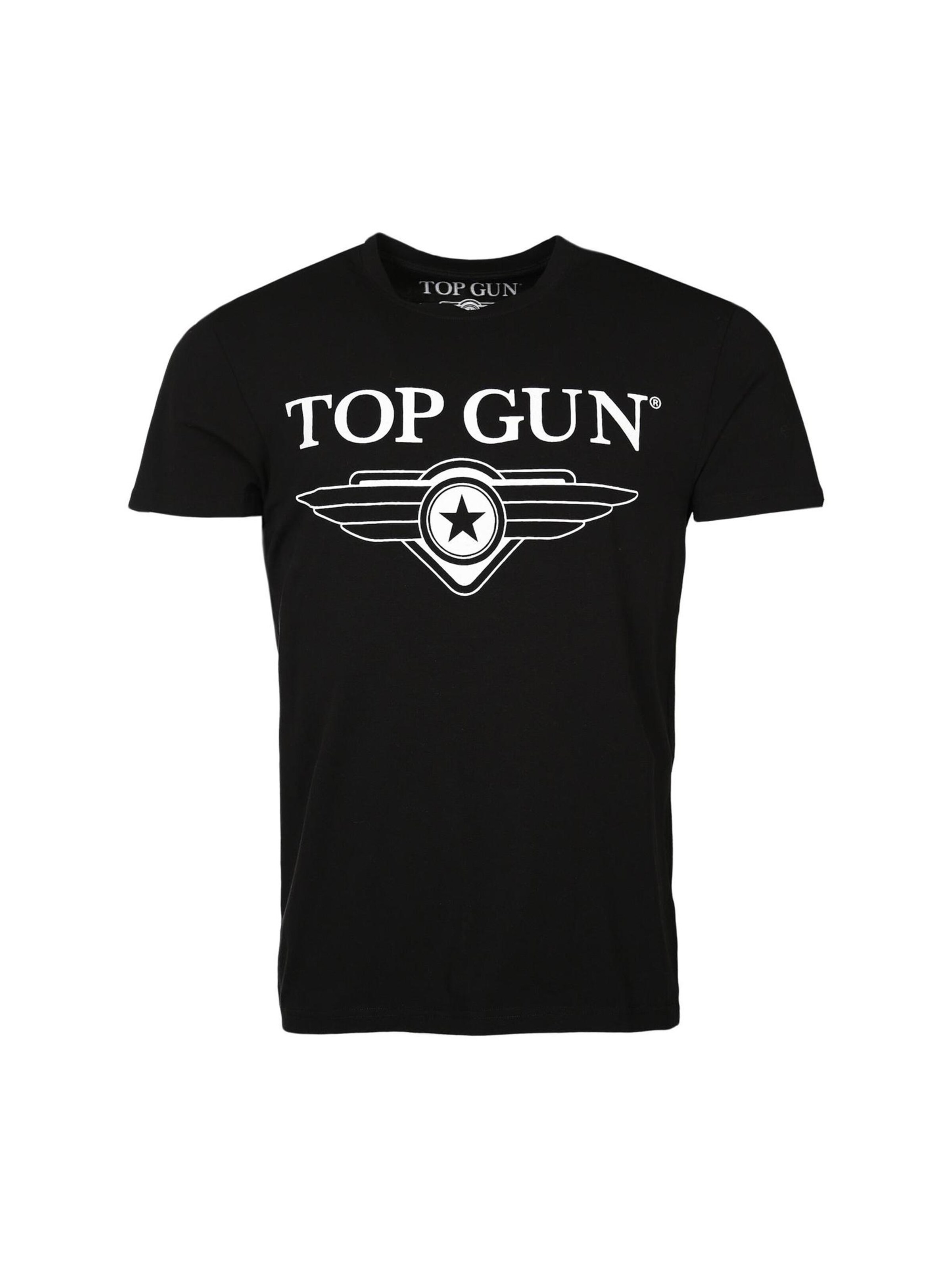 TOP GUN Shirt 'Cloudy' in Black: front