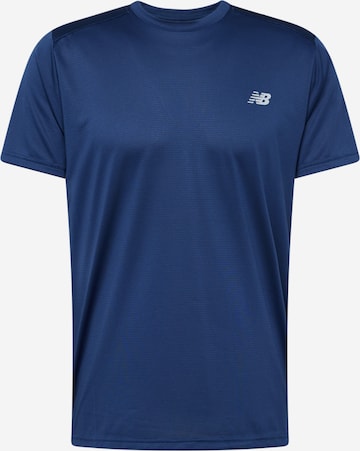 new balance - Camisa funcionais 'Essentials' em azul: frente