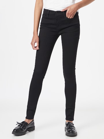 LEVI'S ® Skinny Jeans '710 Super Skinny' i svart: framsida