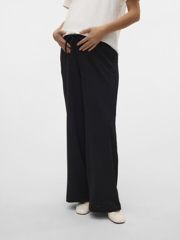 Vero Moda Maternity Wide Leg Bukser 'VMMalva' i sort: forside