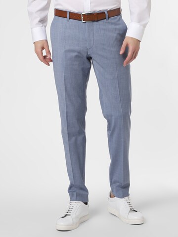 DRYKORN Slim fit Pleated Pants in Blue: front