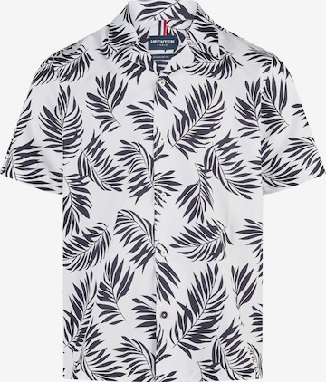 HECHTER PARIS Regular Fit Kurzarmhemd in Blau: Vorderseite