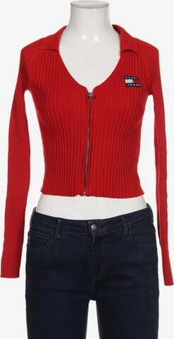 Tommy Jeans Strickjacke S in Rot: predná strana