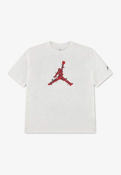 Jordan T-Shirt 'HOLIDAY LIGHTS' en 122-128 en crème / marron / vert foncé / rouge, Vue avec produit