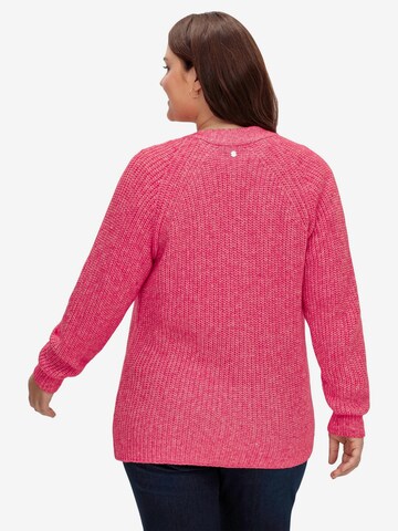 SHEEGO Knit Cardigan in Pink