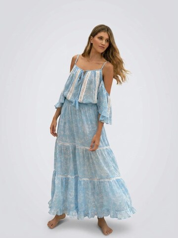 Miss June - Vestido 'Robe Longue Karena' en azul