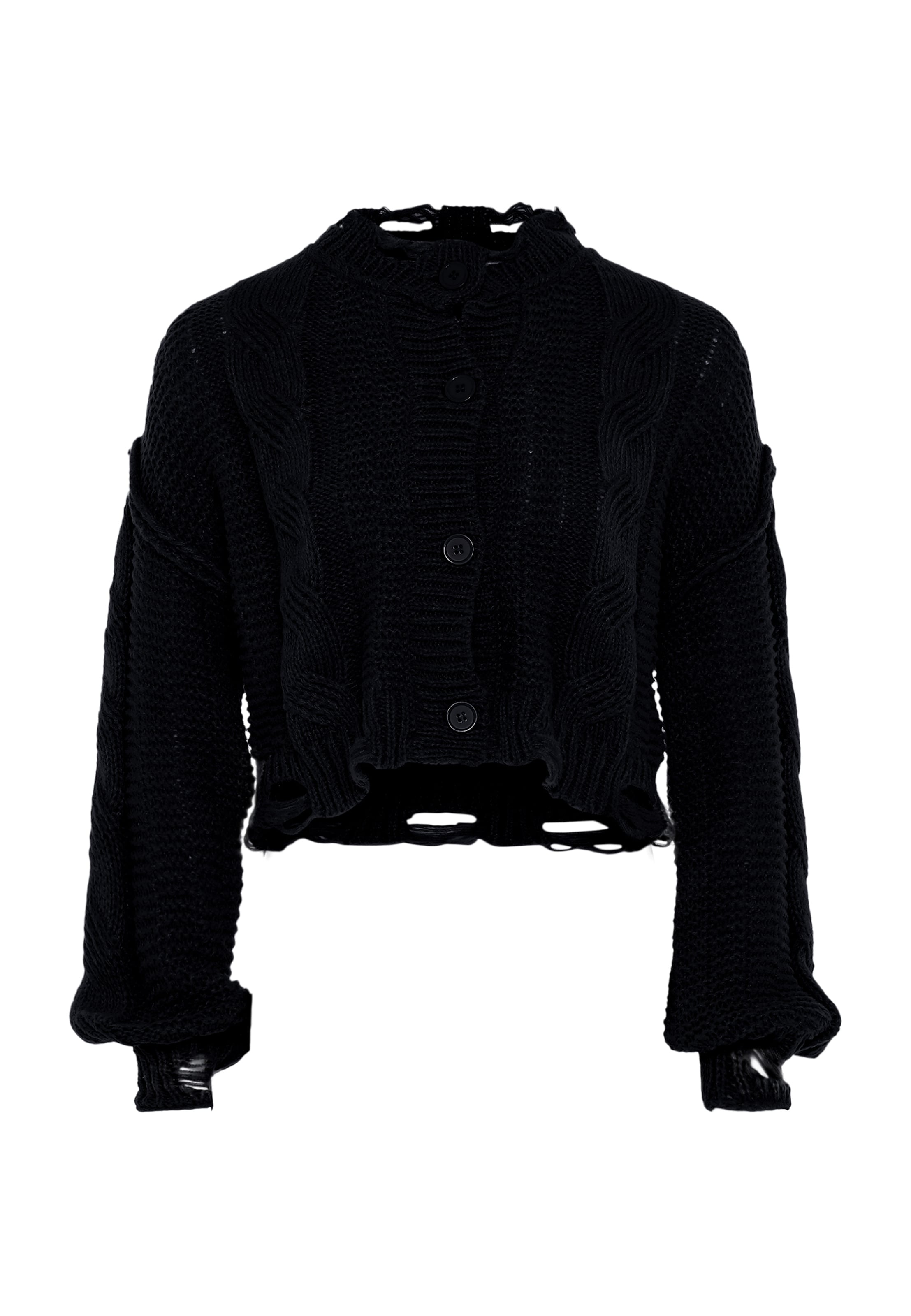 MYMO Kardigán - fekete: elől