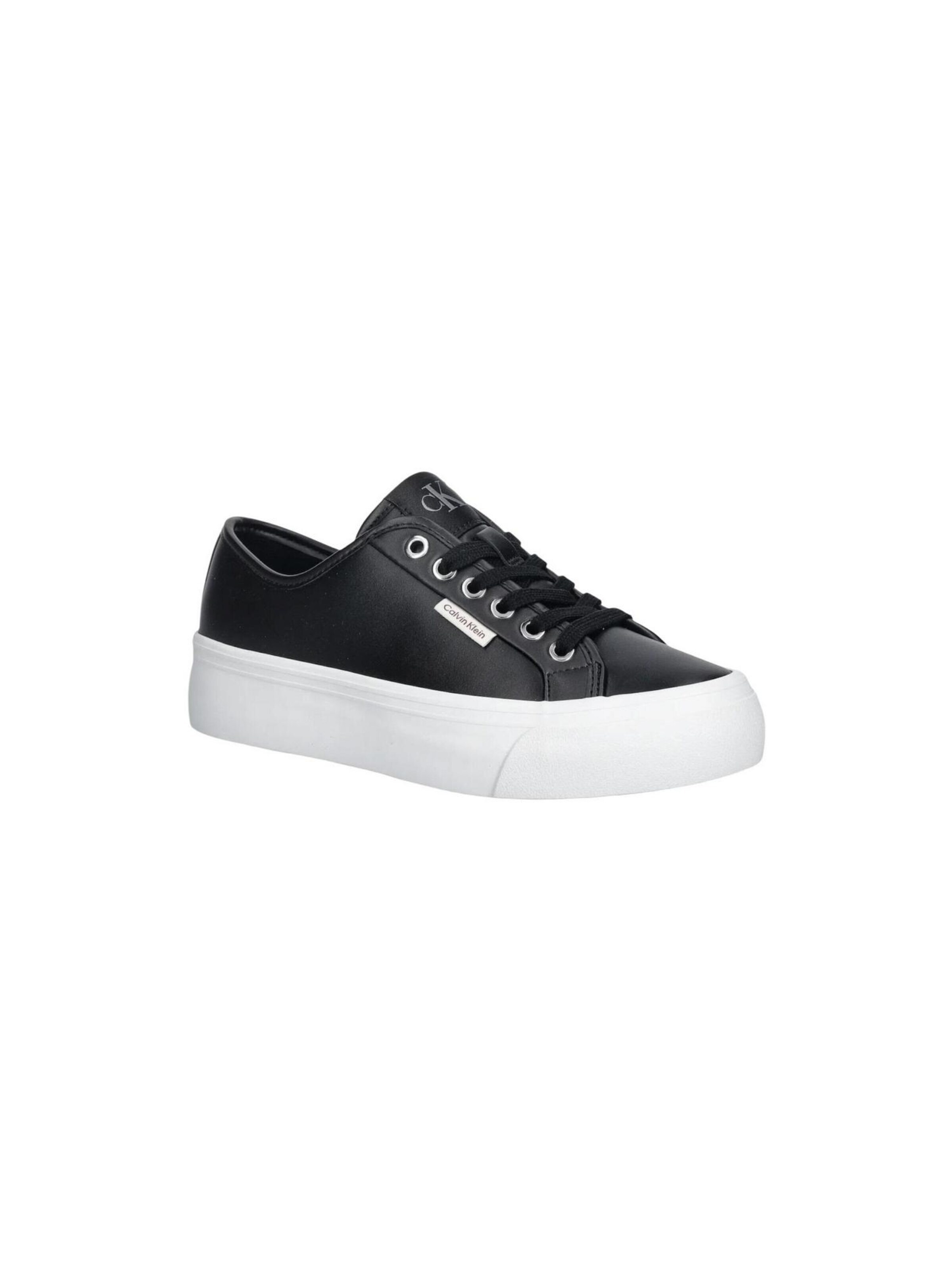 Calvin Klein Jeans Platform trainers 'VULC FLATF LACE UP L YW0YW01932' in Black: front