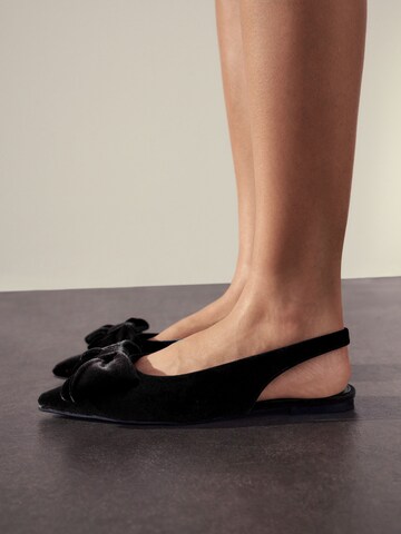 Next Лодочки с открытой пяткой в Черный