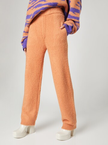 Smiles Loosefit Broek 'Nino' in Oranje: voorkant