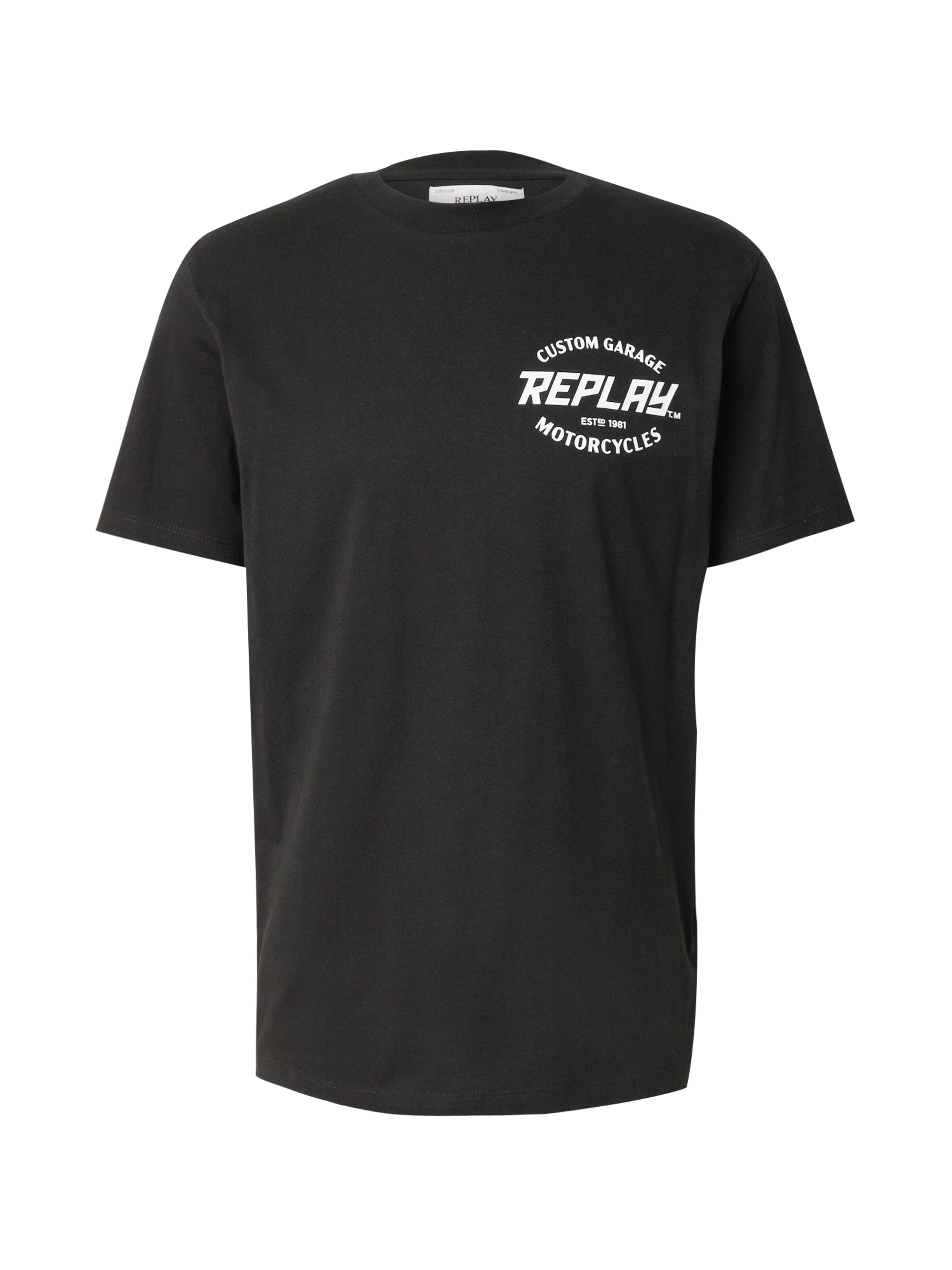 Maglietta di REPLAY in nero: frontale