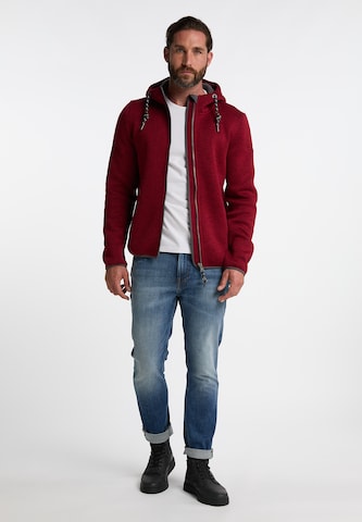 Schmuddelwedda Fleece jas in Rood