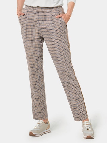 Goldner Slim fit Pants in Brown: front