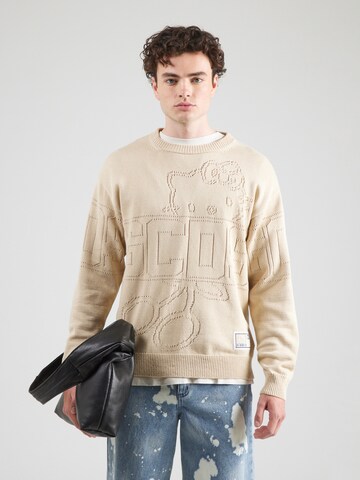 Pullover 'HELLO KITTY' di GCDS in bianco: frontale
