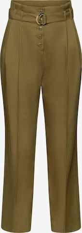 ESPRIT Pleat-Front Pants in Green: front