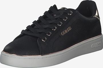 Sneaker low 'Beckie' de la GUESS pe negru: față