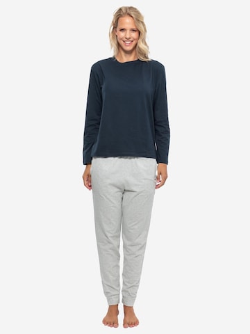 SCHIESSER Pajama 'Organic Cotton' in Grey: front