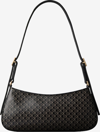 Calvin Klein Torba za na rame 'Emblem Print Shoulder' veličine One Size u bež / crna, Pregled proizvoda