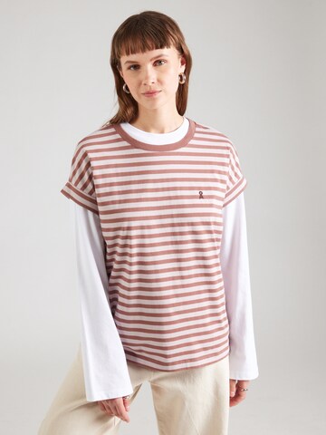 T-shirt 'IDAARA' ARMEDANGELS en marron : devant