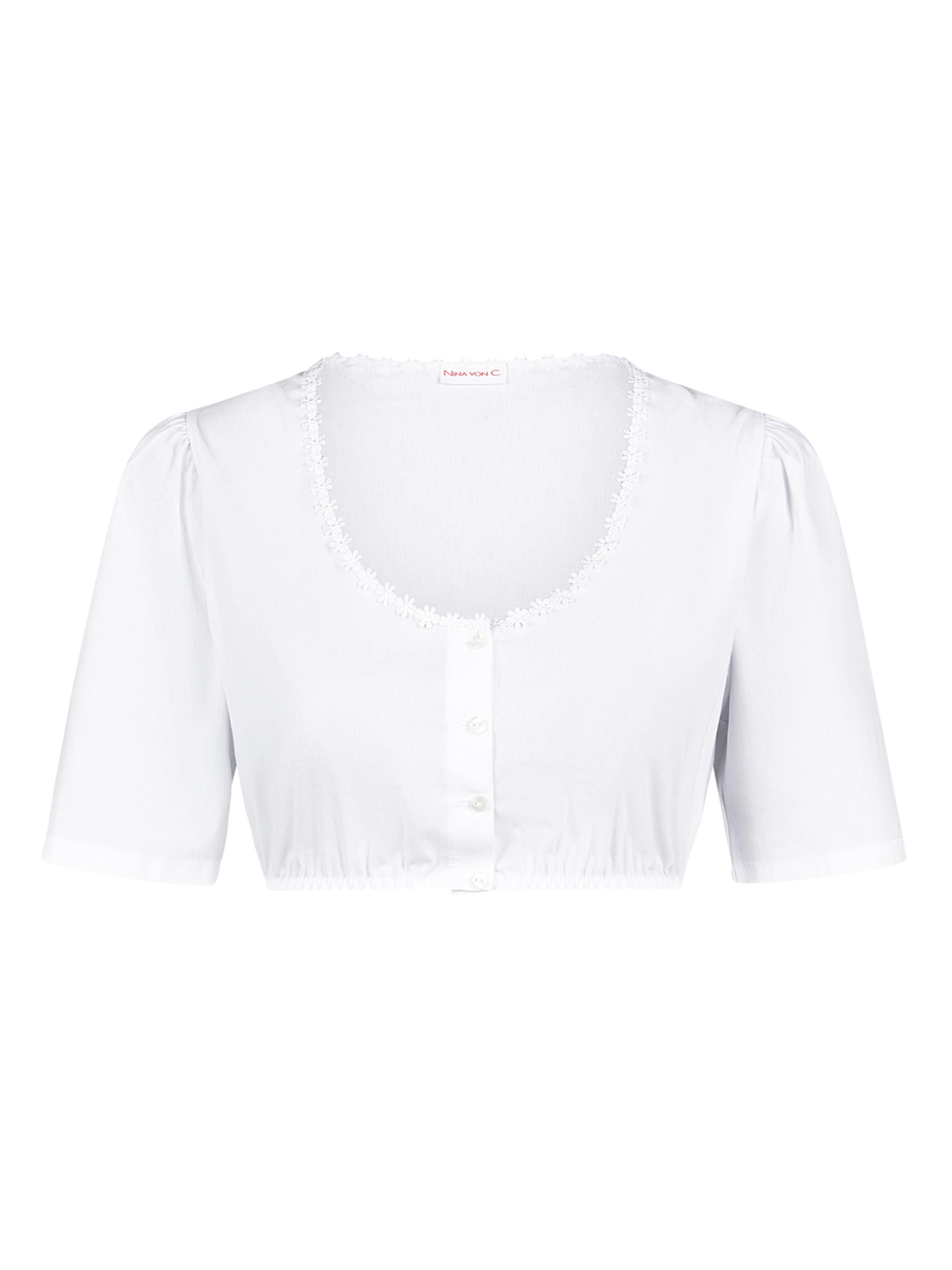 Nina von C. Traditional Blouse 'Marlene' in White: front