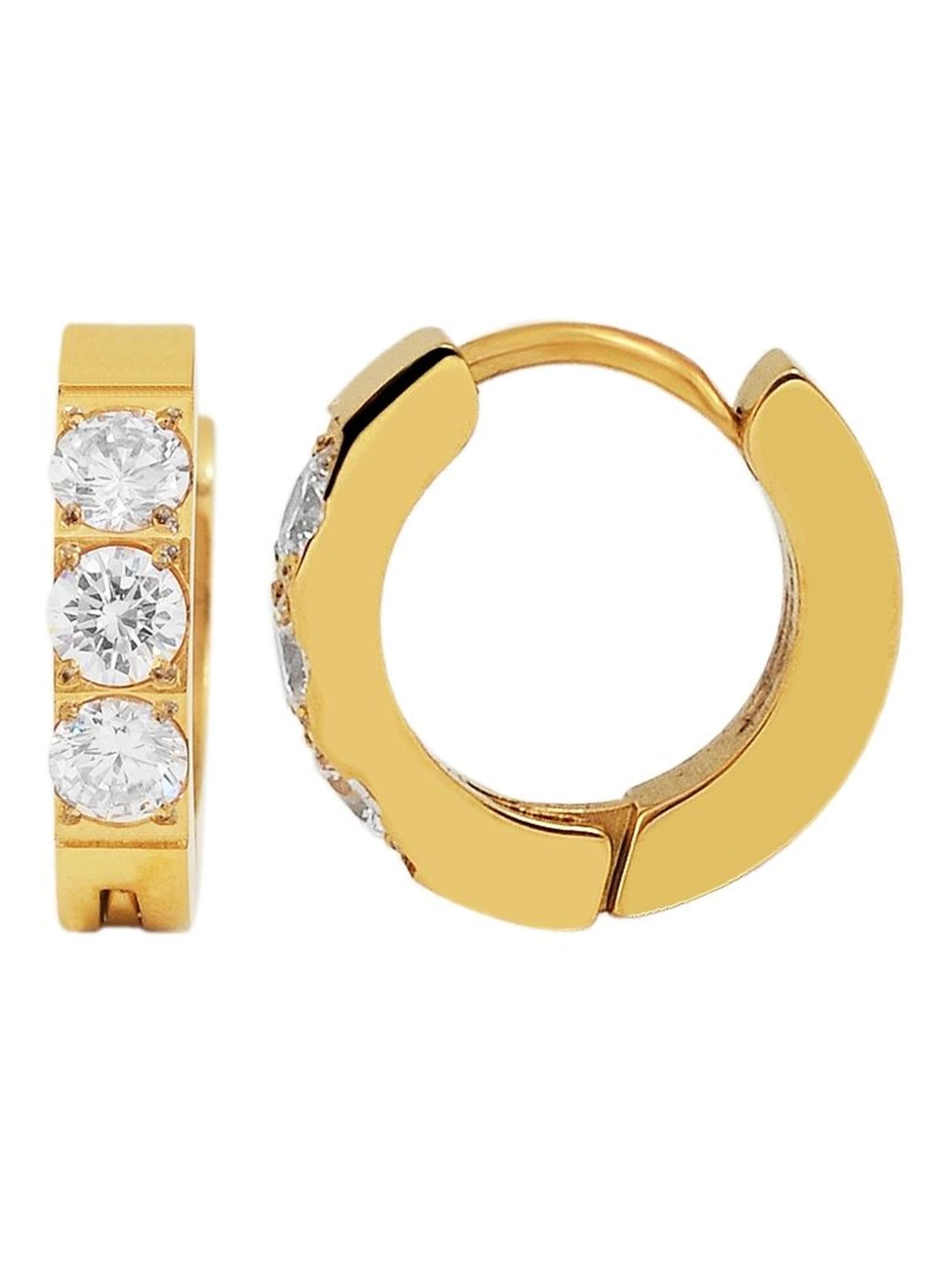 Akzent Ohrringe 'Zuri, hautverträglich'‌‌‌‌‌‌ in Gold