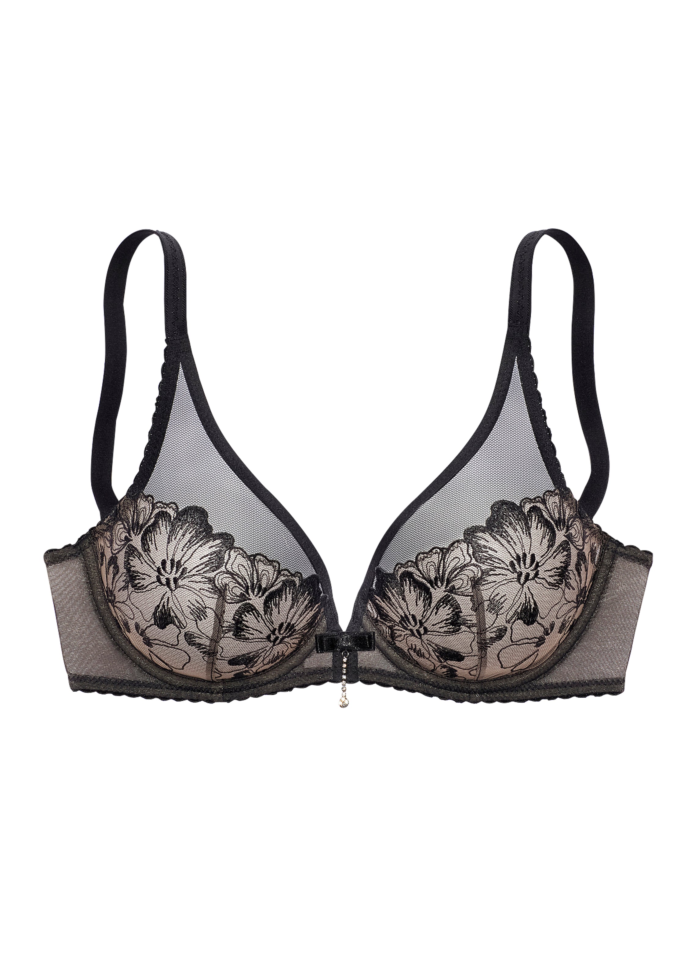 JETTE T-shirt Bra in Black: front