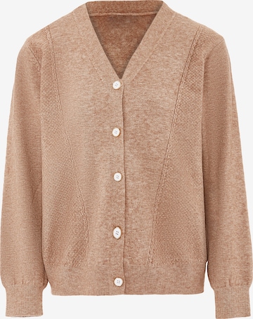 SANIKA Knit Cardigan in Beige: front