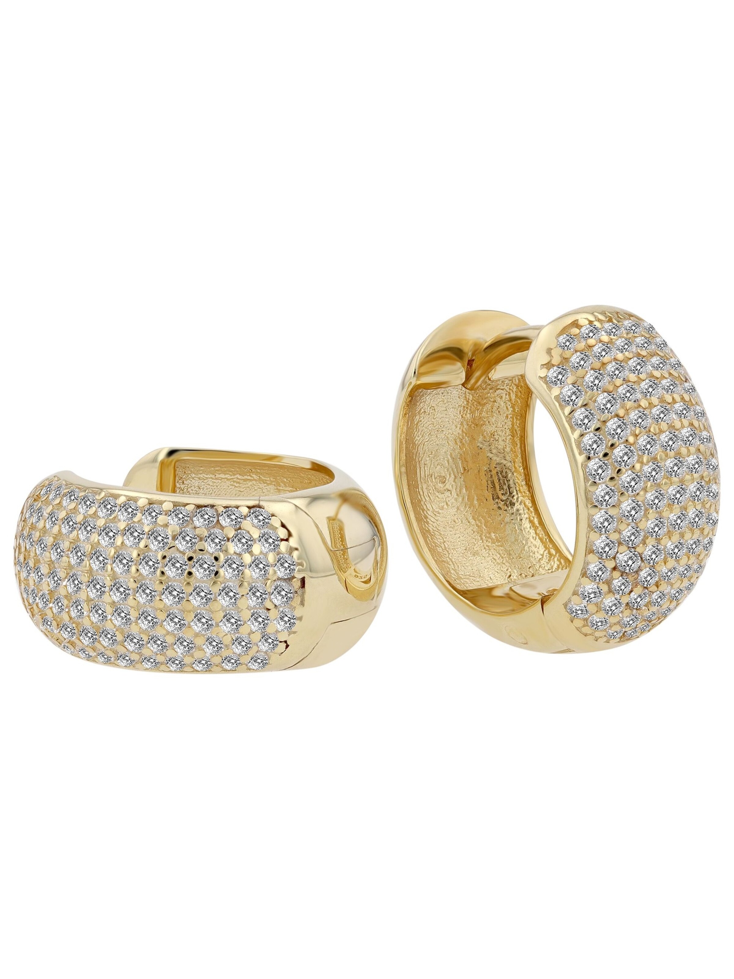 Akzent Ohrringe 'Lavanda, 925 Sterlingsilber, langlebig'‌‌‌‌‌ in Gold: Vorderseite