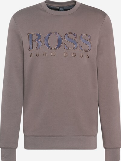 BOSS Sweatshirt 'Welogo' in taubenblau / braun, Produktansicht