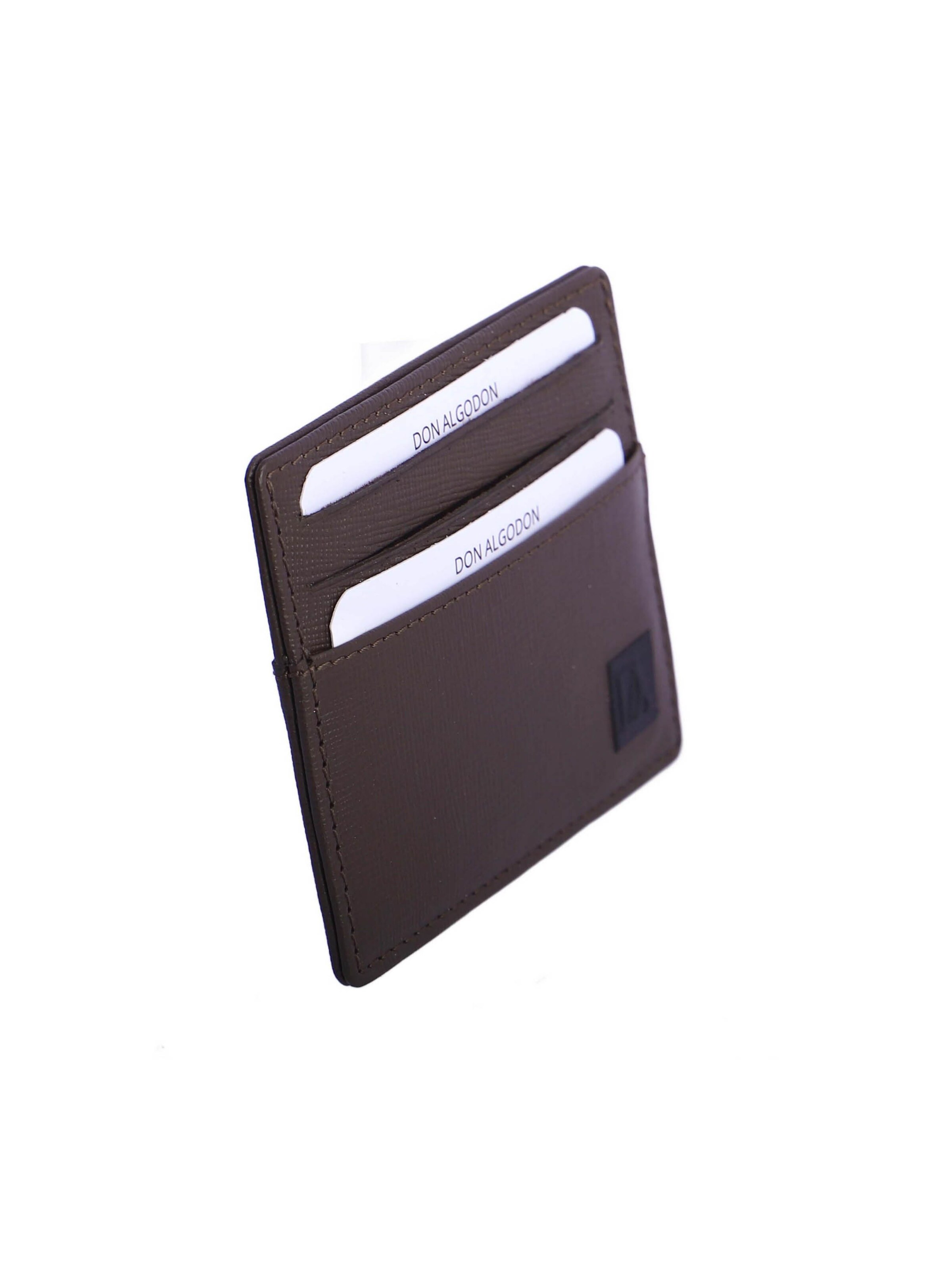 Don Algodon - Cartera 'Tarjetero para hombre Marco de piel con protección RFID' en marrón