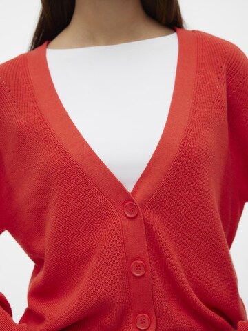 VERO MODA Strickjacke 'New Lexsun' in Rot