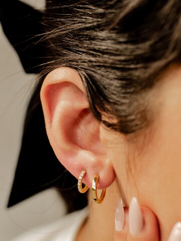 Hey Happiness - Pendientes 'Duo Hoops' en oro