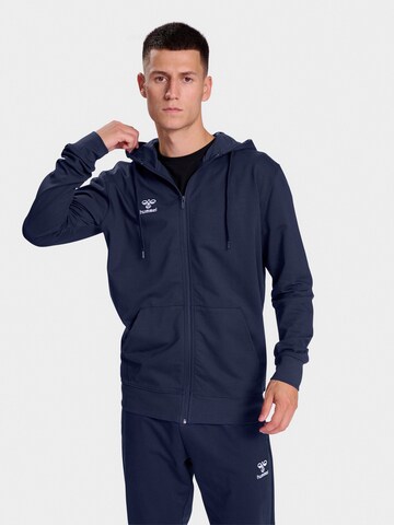 Hummel Sportsweatvest 'GO 2.0' in Blauw: voorkant