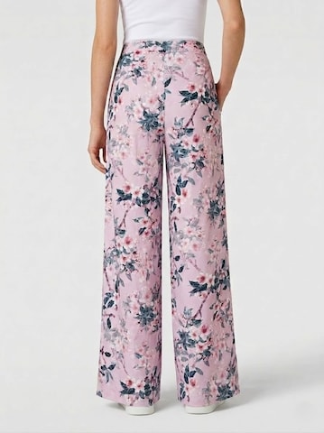 WHITE RVBBIT Wide Leg Bukser med lægfolder 'Orchidee' i pink