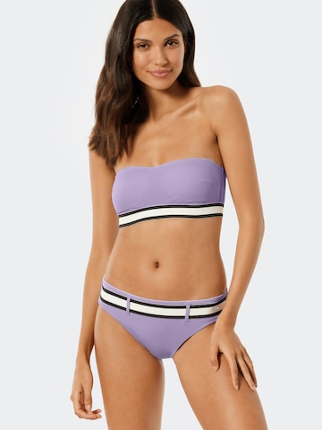 SCHIESSER Bandeau Bikini-Top ' Aqua Californian Dream ' in Lila: predná strana