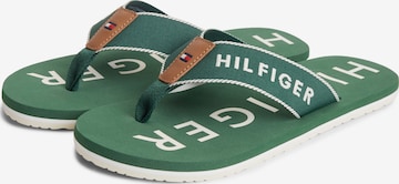 zaļš TOMMY HILFIGER Iešļūcenes ar pirkstu atdalītāju: no priekšpuses